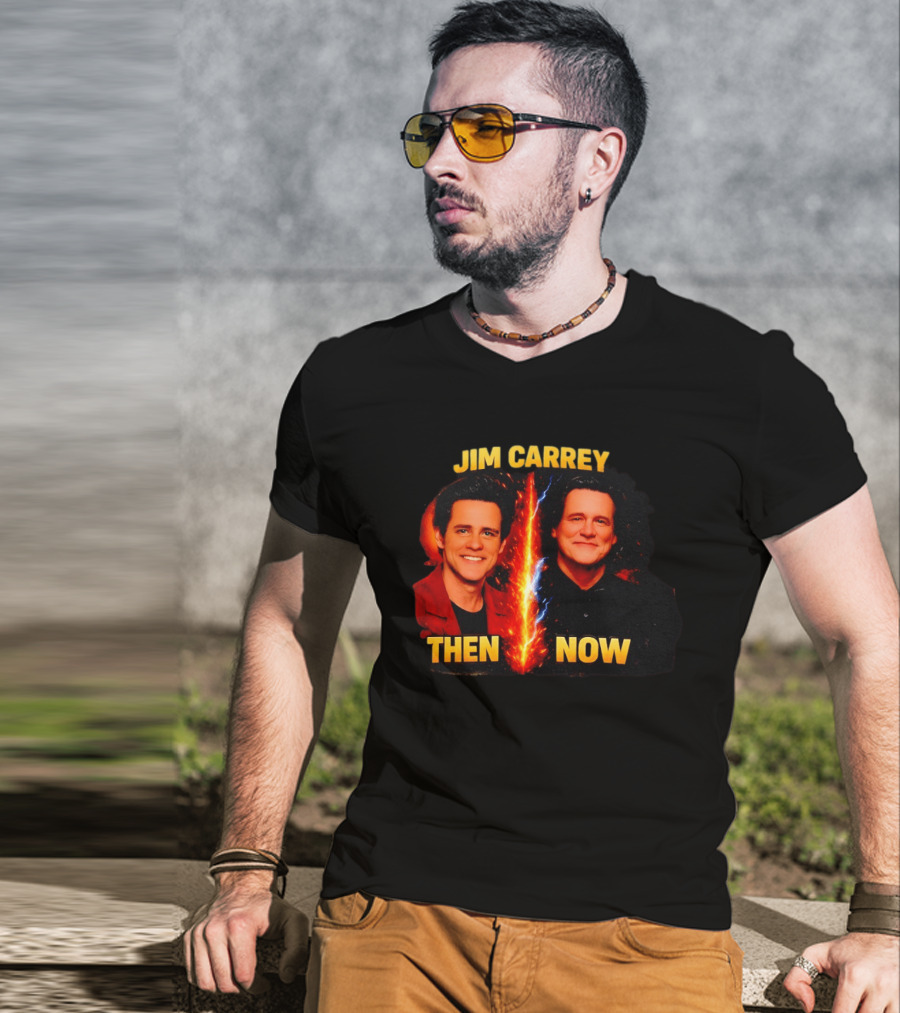 Jim Carrey Then And Now Evolution T-Shirt