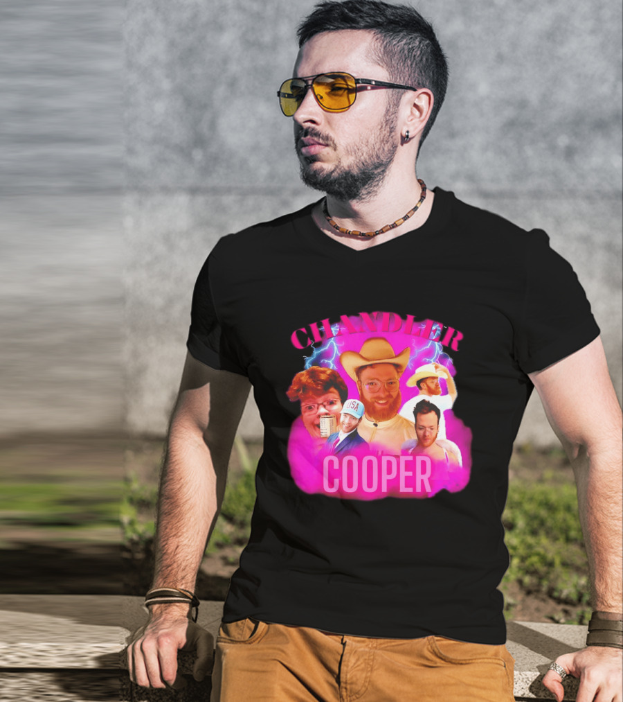 Chandler Cooper USA Lightning Cowboy Collage T-Shirt