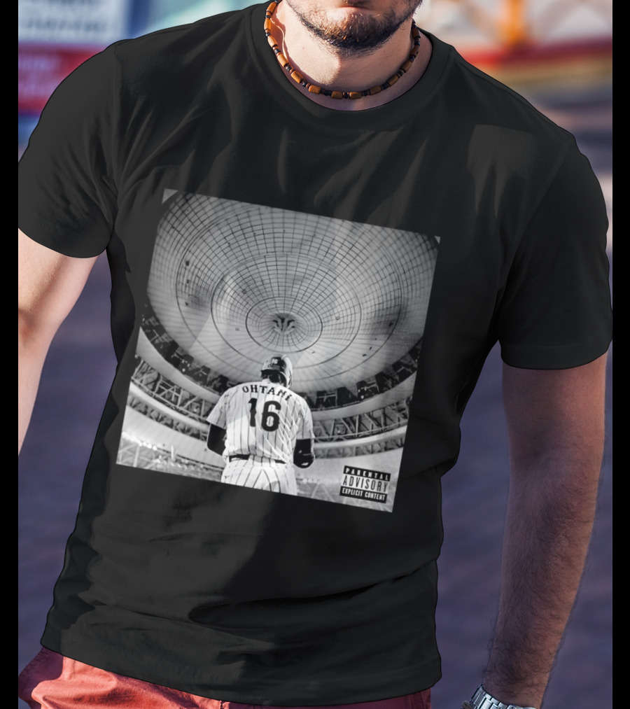 Shohei Ohtani 16 Los Angeles Dodgers Turn Away Baseball Parental Advisory Explicit Content T-Shirt