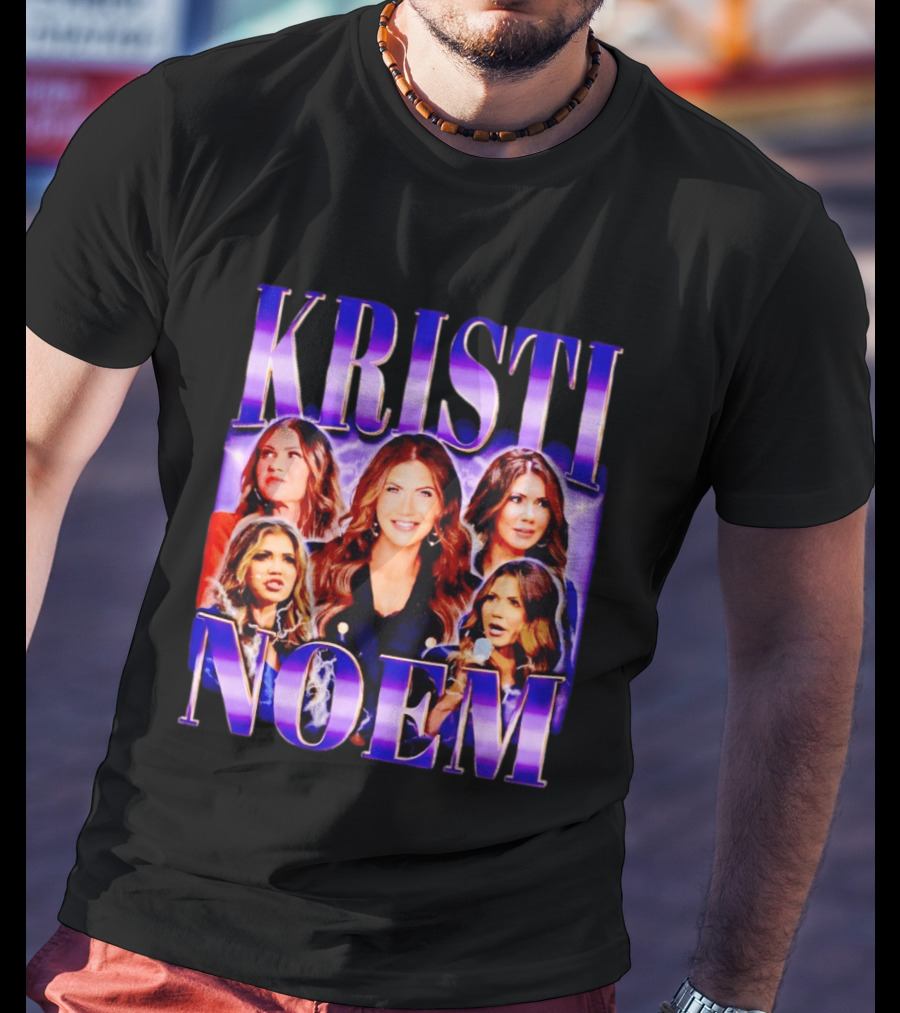Kristi Noem Collage Purple Aesthetic T-Shirt