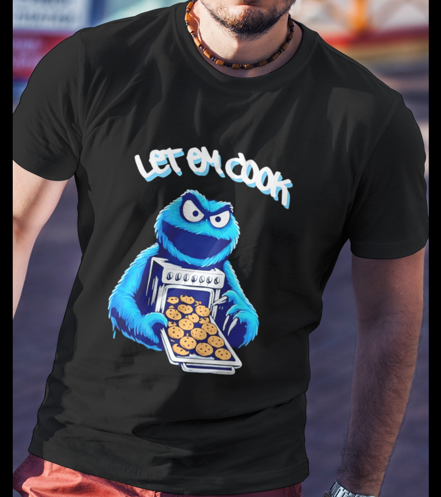 Cookie Monster Let Em Cook Oven Cookies T-Shirt