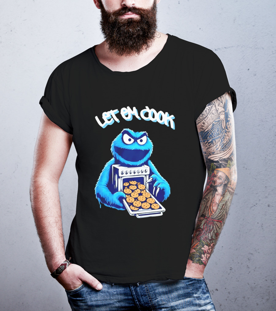 Cookie Monster Let Em Cook Oven Cookies T-Shirt