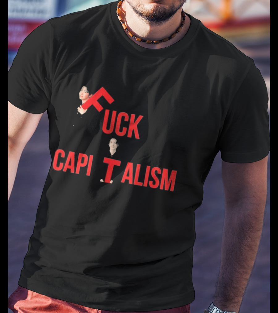 Suga BTS FCK Capitalism Red T-Shirt