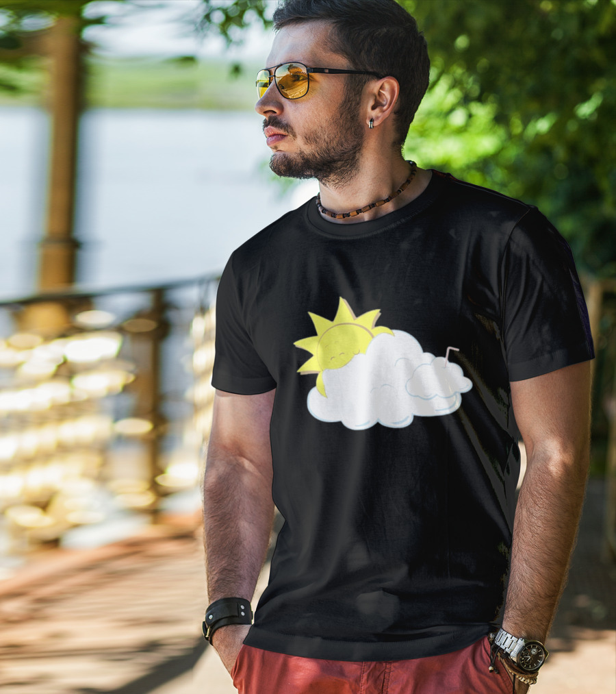 Sun Eating A Cloud Cartoon T-Shirt