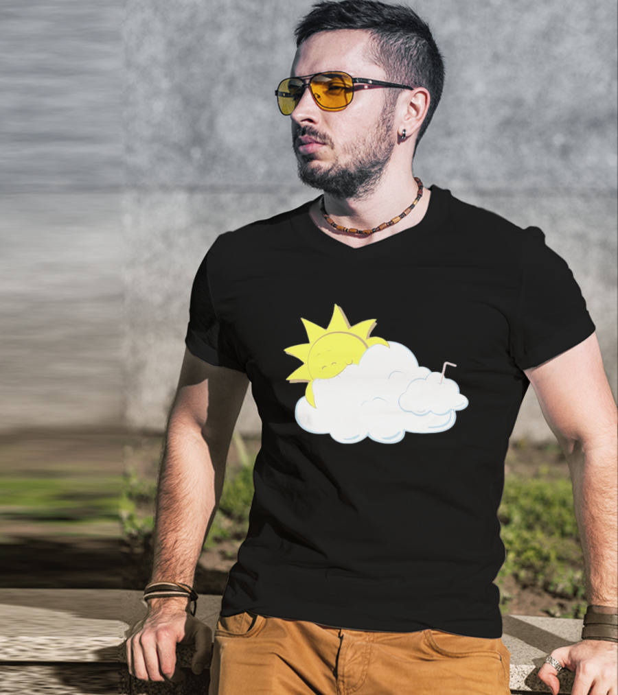 Sun Eating A Cloud Cartoon T-Shirt