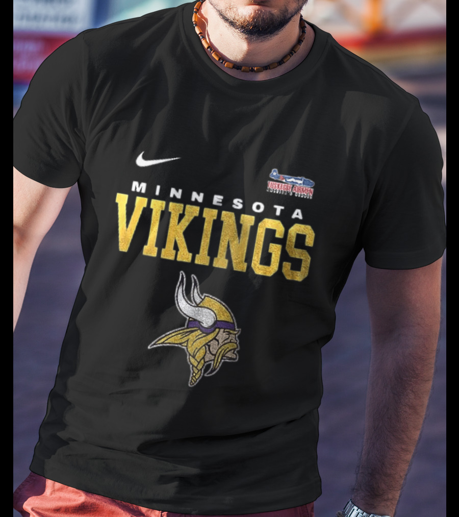 Nike Minnesota Vikings Tuskegee Airmen Redtails Collaboration T-Shirt