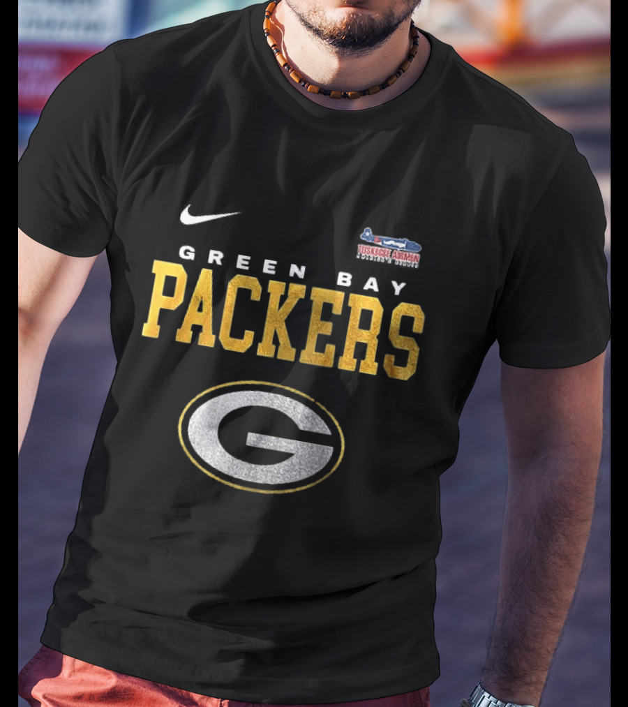 Nike Green Bay Packers Tuskegee Airmen Spitfire Redtails T-Shirt