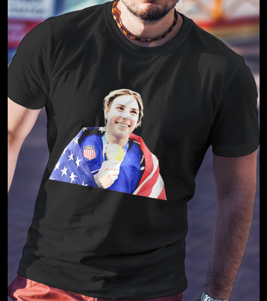 Hillary Knight USA Women's National Ice Hockey American Flag Gold Medal 2026 T-Shirt