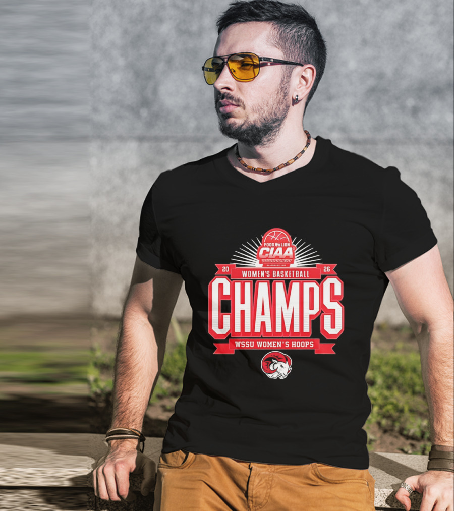 CIAA Tournament Food Lion 2026 Women's Basketball Champs WSSU Women's Hoops T-Shirt