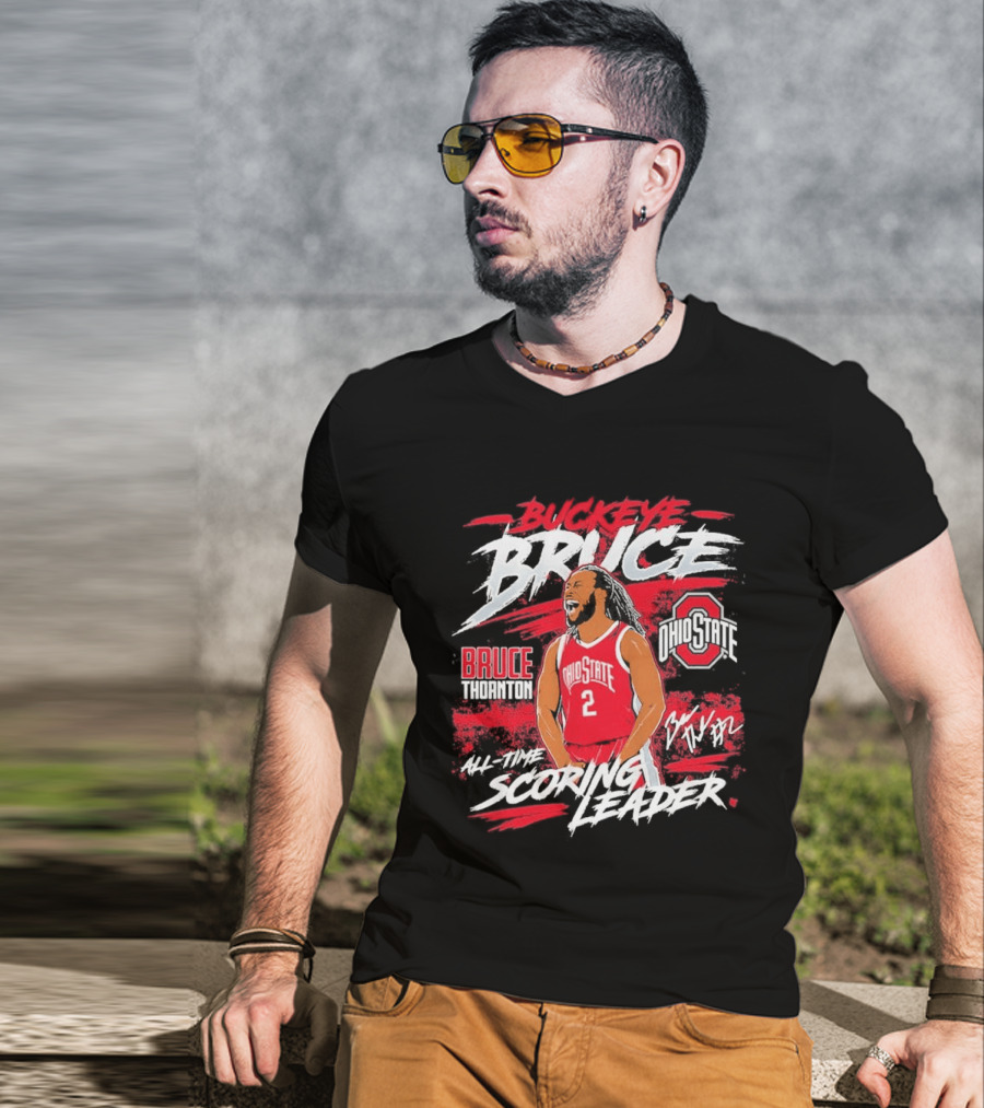 Ohio State Basketball Bruce Thornton Number 2 All Time Scoring Leader T-Shirt