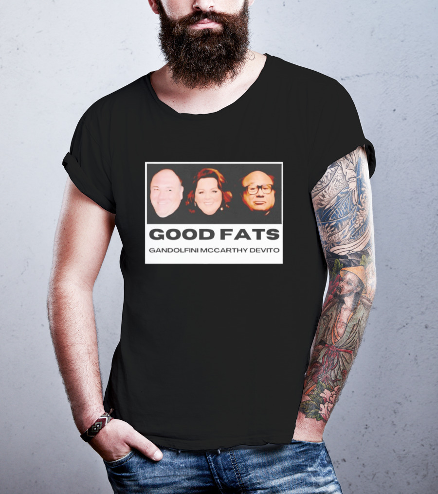 Good Fats Gandolfini McCarthy Devito Faces T-Shirt