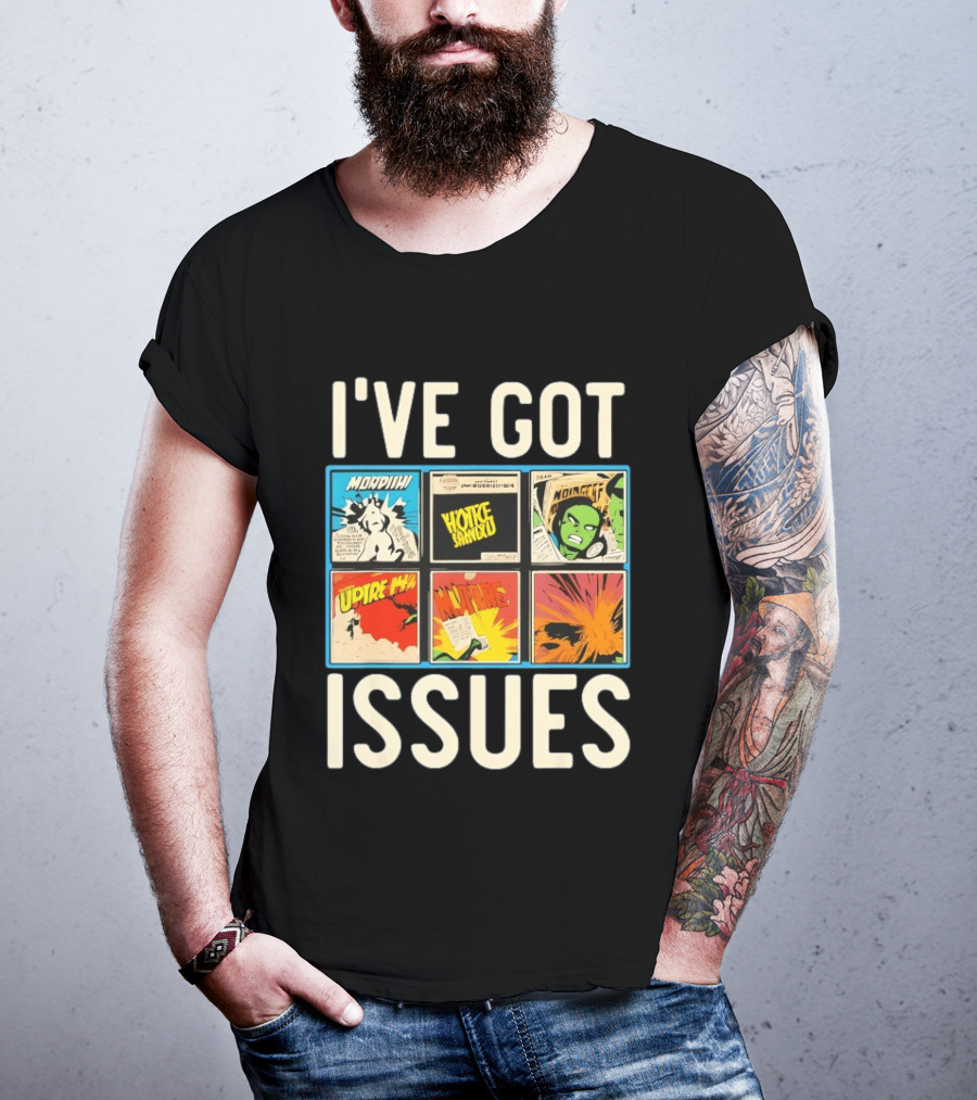 I've Got Issues Morphin Voice Combo Comic Panels T-Shirt