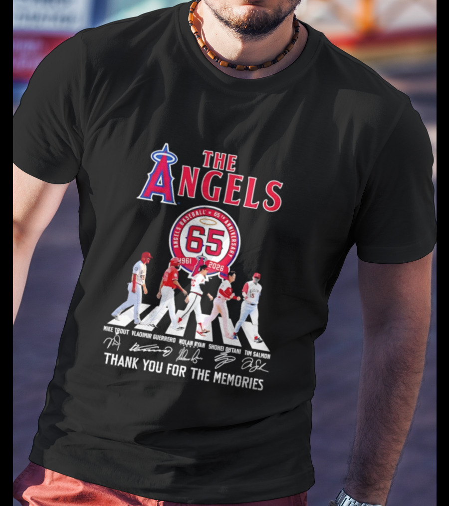 The Angels Baseball 65th Anniversary 1961 2026 Legends Thank You For The Memories T-Shirt