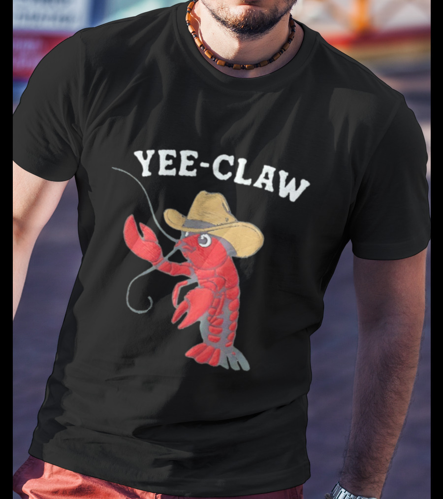 Yee Claw Cowboy Lobster Embroidered Wrangler T-Shirt
