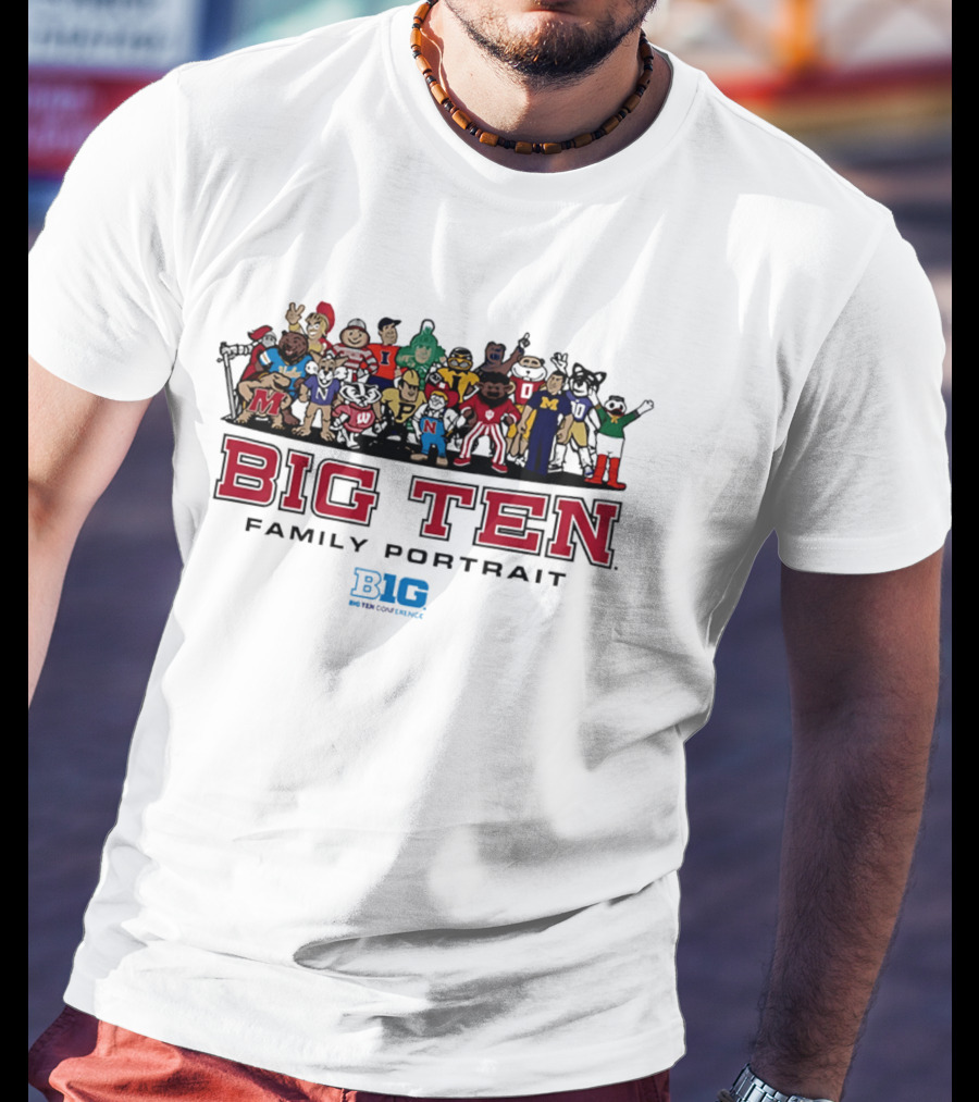 Big Ten Family Portrait All Team Characters 2026 T-Shirt