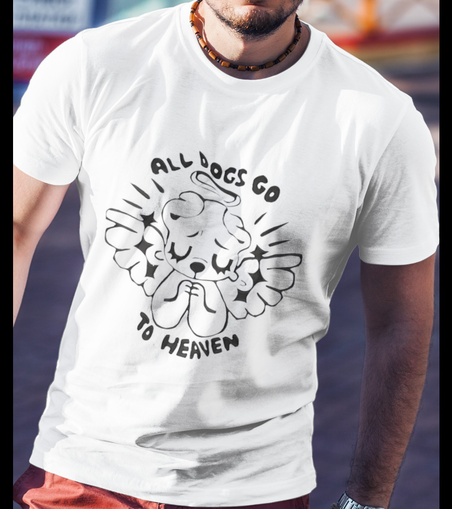All Dogs Go To Heaven Angelic Halo Wings T-Shirt