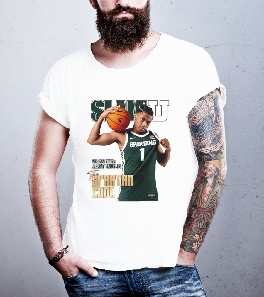 SlamU Jeremy Fears Jr Spartans The Spartan Code Michigan State T-Shirt
