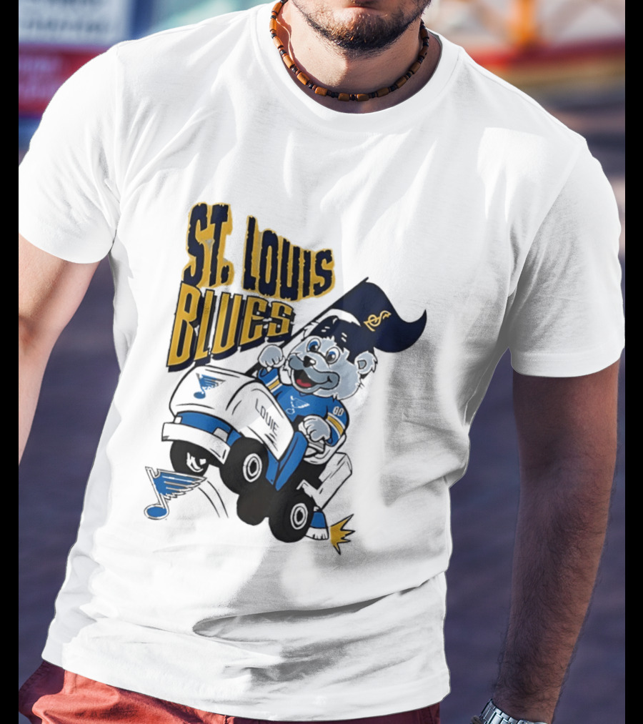 St Louis Blues Hockey Zamboni Bear Driving T-Shirt