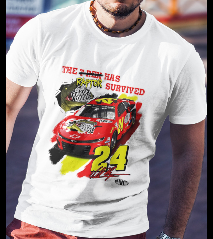 William Byron 24 NASCAR Chevrolet Camaro Raptor Survived King Of Tough T-Shirt