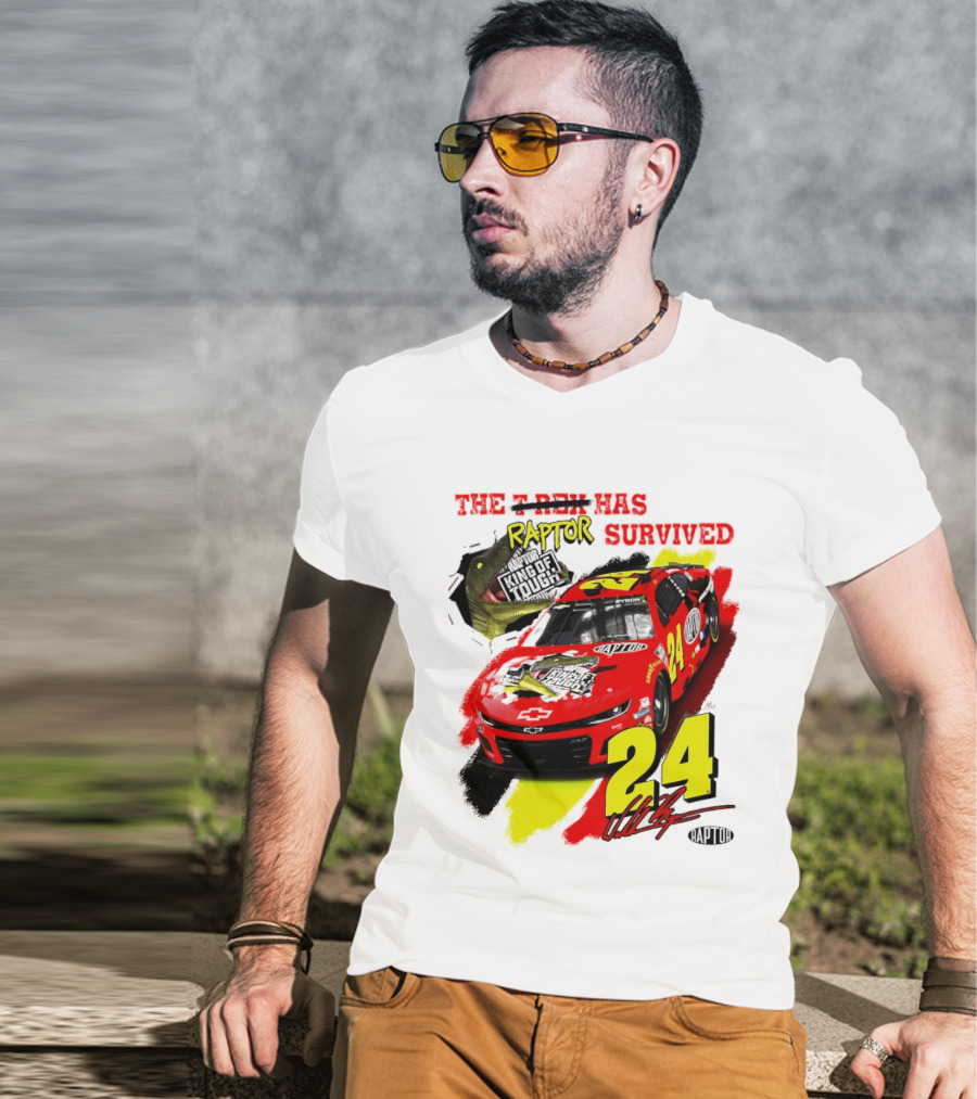 William Byron 24 NASCAR Chevrolet Camaro Raptor Survived King Of Tough T-Shirt