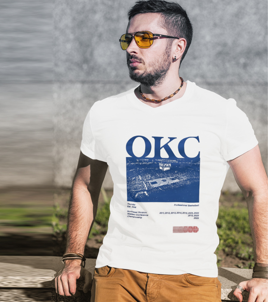 Oklahoma City Thunder Basketball Team OKC Thunder Nike NBA T-Shirt