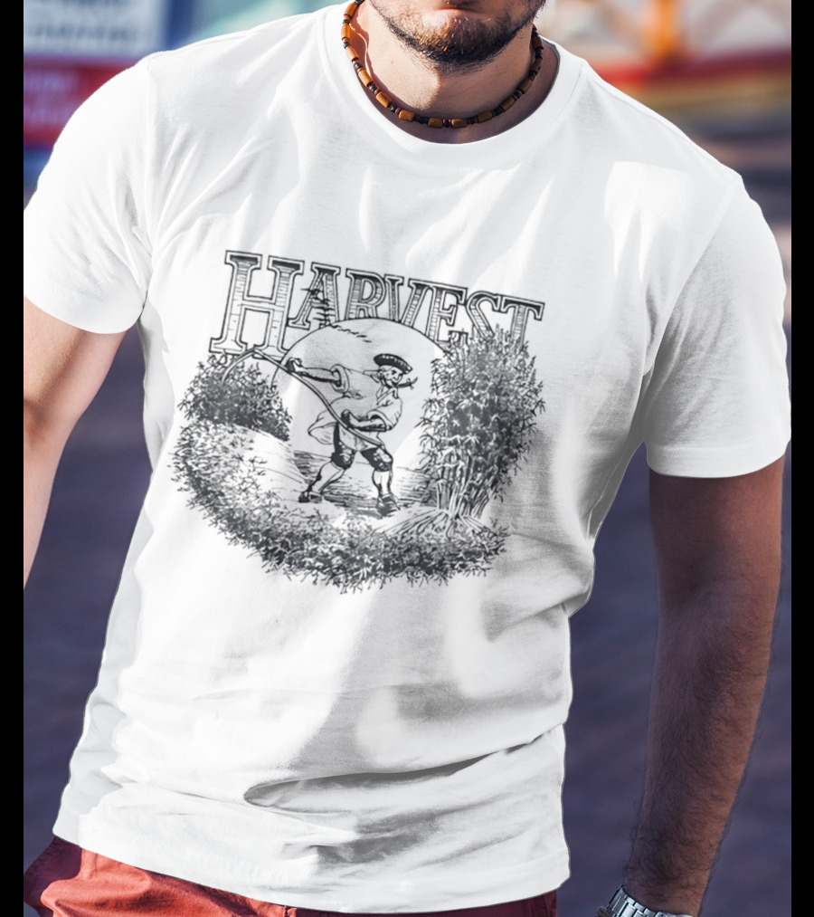 Washington Weed Harvest Vintage Farmer Illustrative T-Shirt