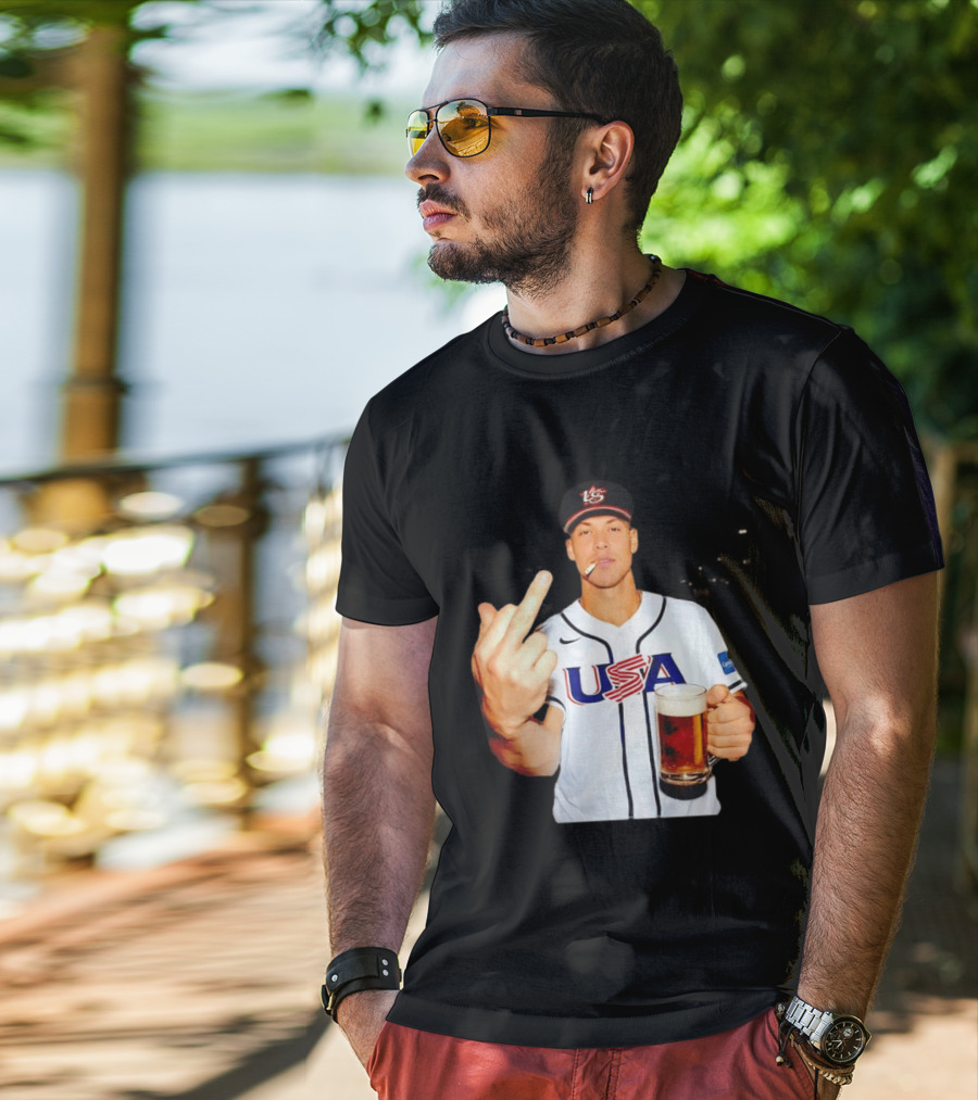 USA Basketball Team After Hours Middle Finger Aaron Judge T-Shirt