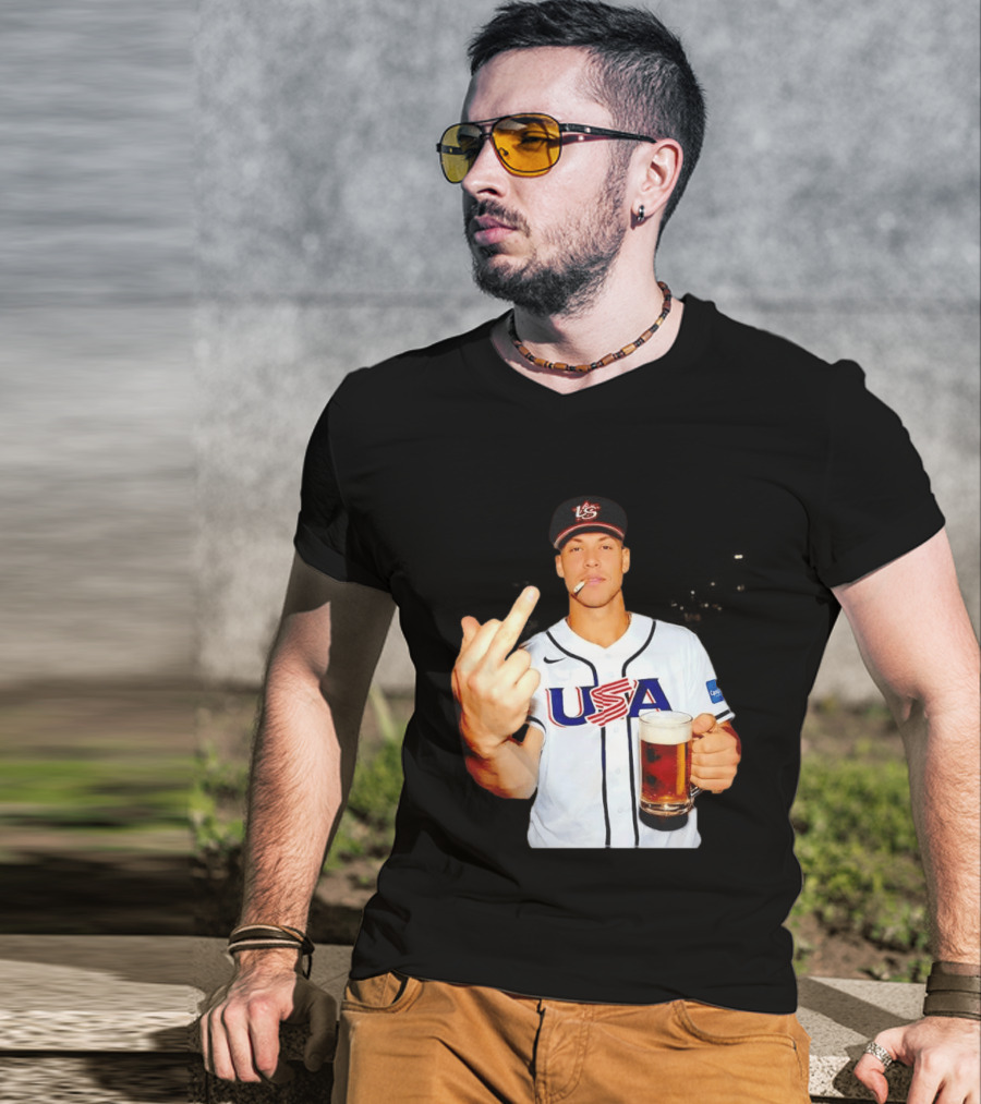 USA Basketball Team After Hours Middle Finger Aaron Judge T-Shirt