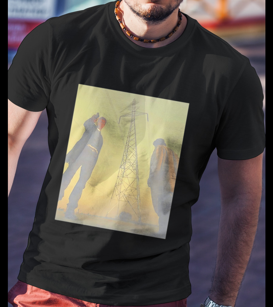 Brad Pitt Se7en Movie Scene With Gunpoint And Power Lines T-Shirt
