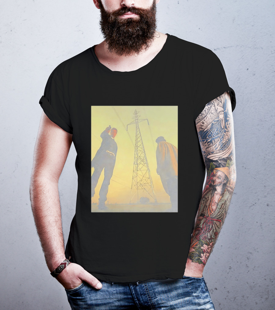 Brad Pitt Se7en Movie Scene With Gunpoint And Power Lines T-Shirt