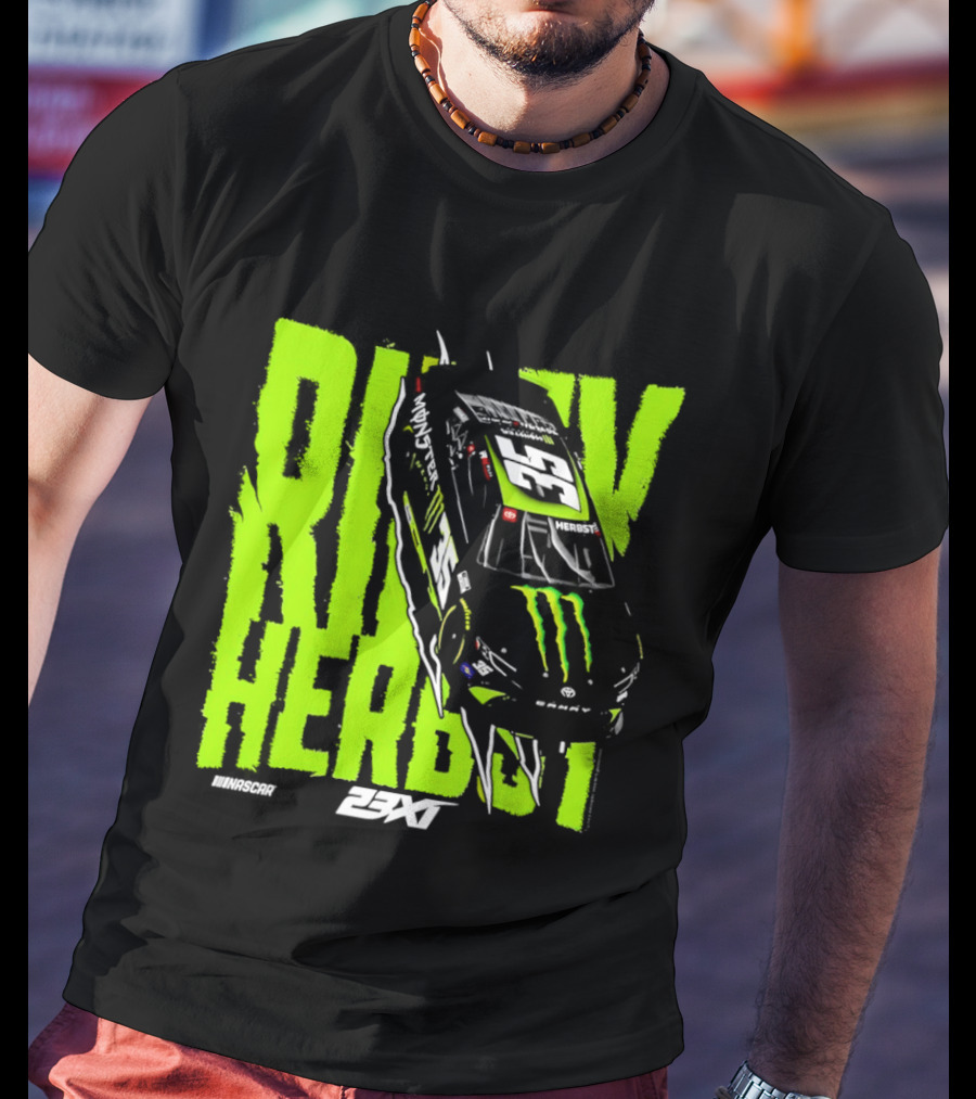 Riley Herbst No 35 Toyota Camry Monster Energy Racing 23XI NASCAR T-Shirt