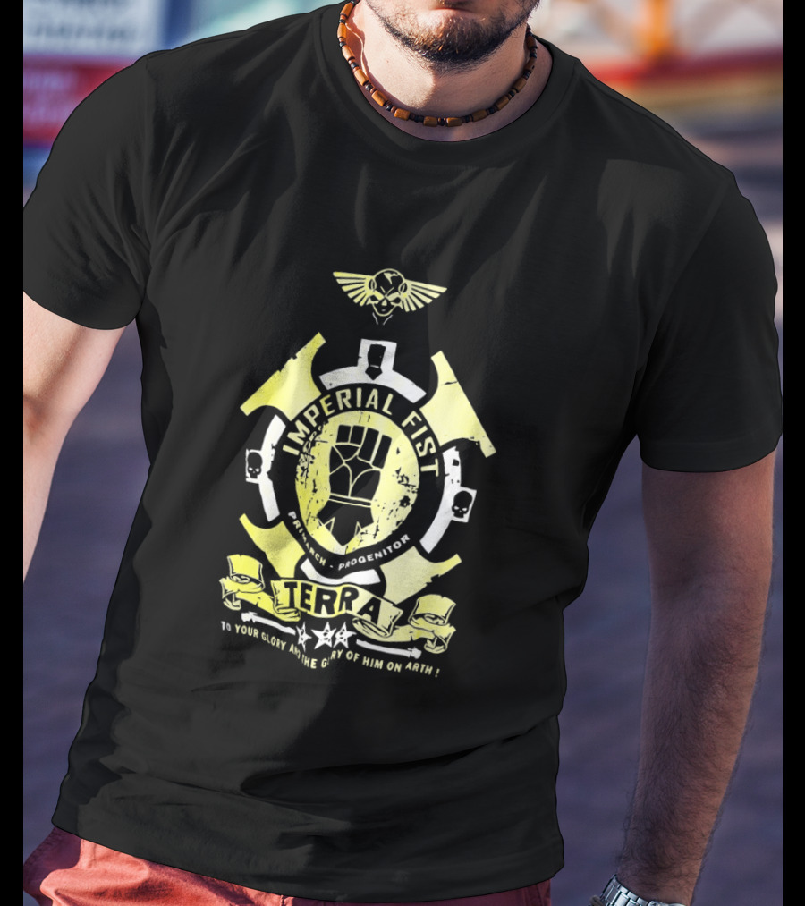 Imperial Fist Honor Terra Skull Emblem Icon Wings T-Shirt