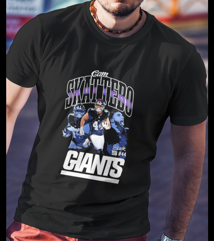 Giant Skattebo Giants Football Blue Sports Team #34 T-Shirt
