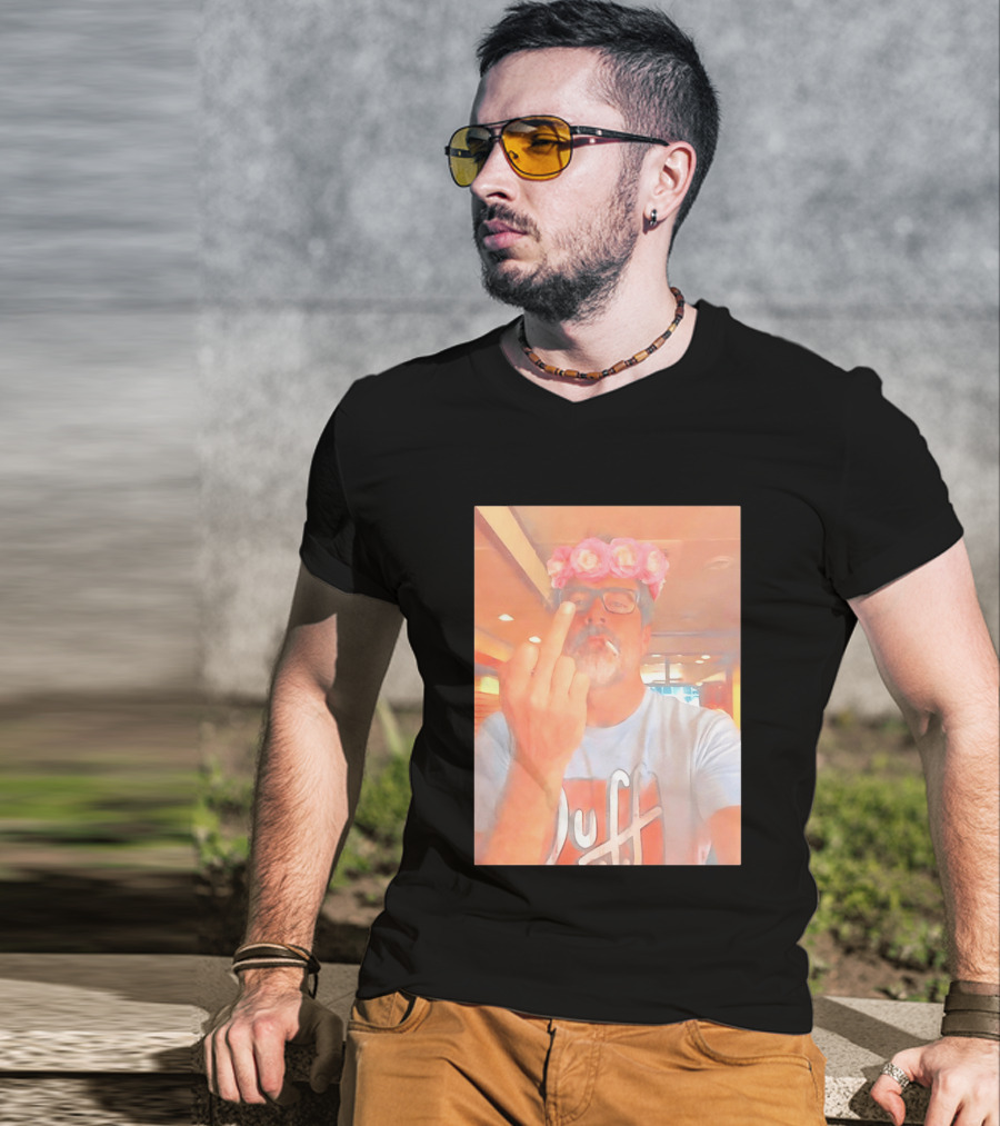 Jeffrey Dean Morgan The Walking Dead Negan Roses And The Middle Finger T-Shirt