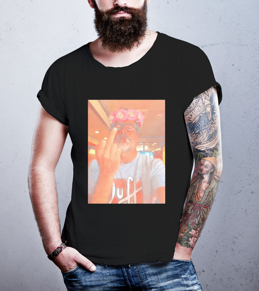 Jeffrey Dean Morgan The Walking Dead Negan Roses And The Middle Finger T-Shirt
