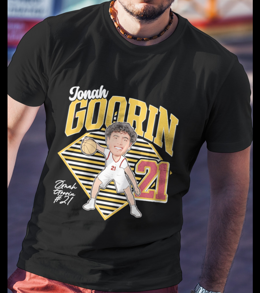 Jonah Goorin Basketball Caricature 21 USC Trojans 2026 T-Shirt