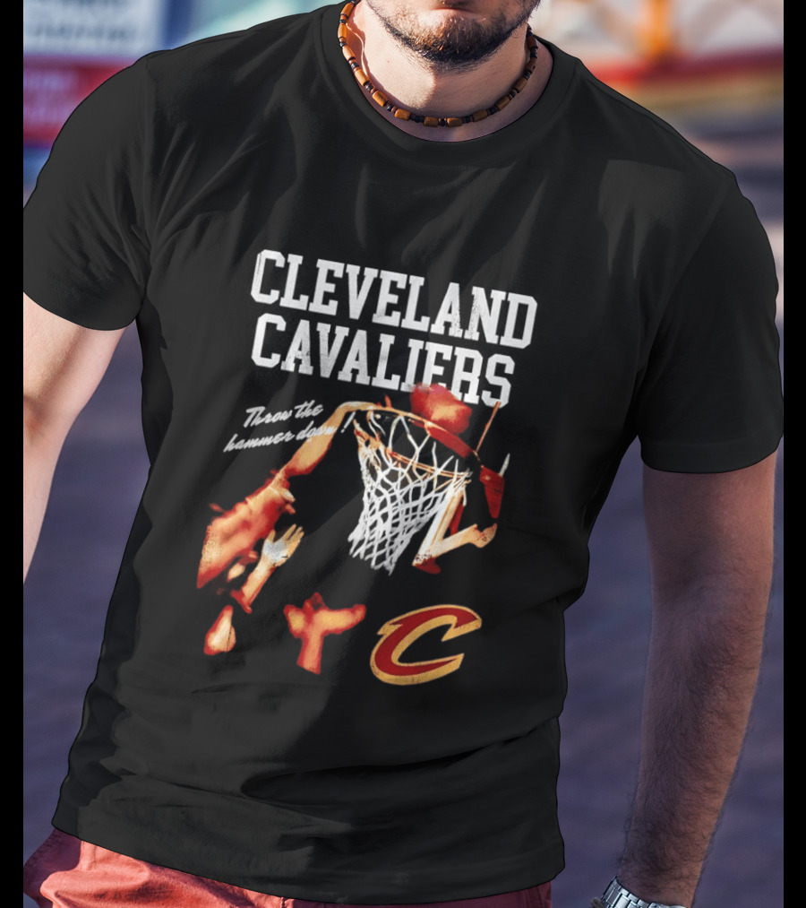 Cleveland Cavaliers Slam Dunk Basket With Iconic C T-Shirt