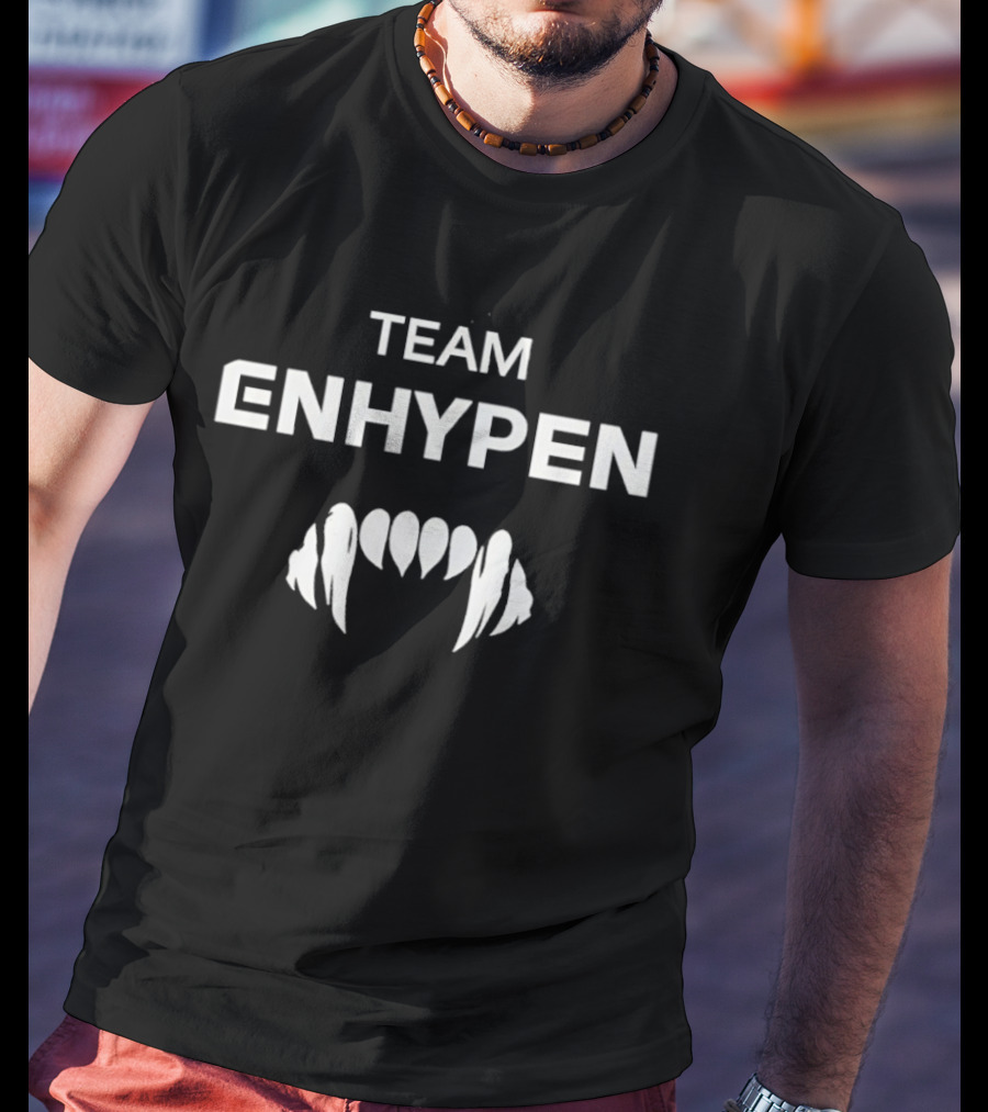 Team ENHYPEN Vampire Fangs K Pop Fashion Trend T-Shirt