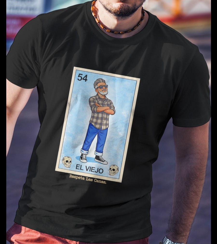 El Viejo 54 Loteria Card Respeta Las Canas Hipster T-Shirt