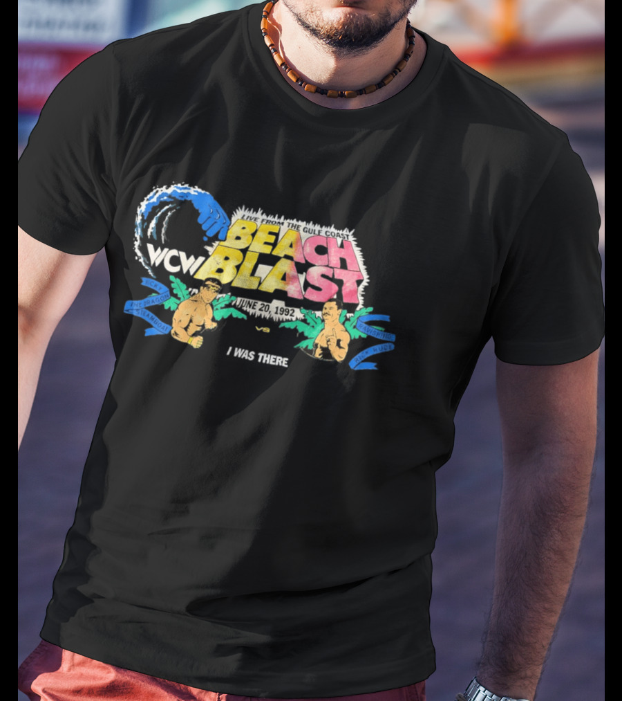 WCW Beach Blast June 20 1992 Ricky The Dragon Steamboat Vs Ravishing Rick Rude Live Event T-Shirt