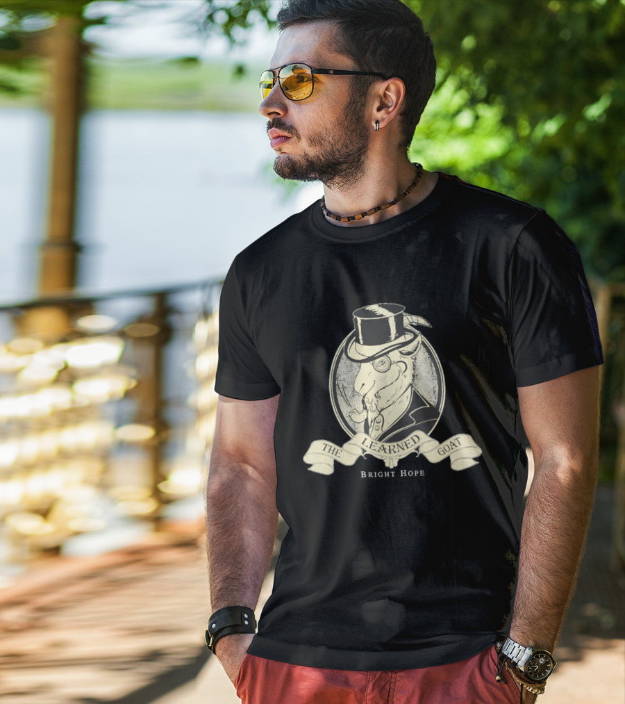 The Learned Goat Top Hat And Monocle T-Shirt