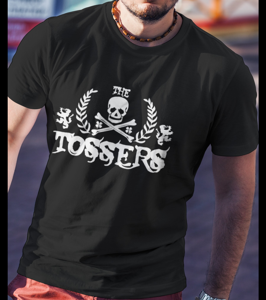 The Tossers Band Skull Skeleton Laurel Lions And Clovers T-Shirt
