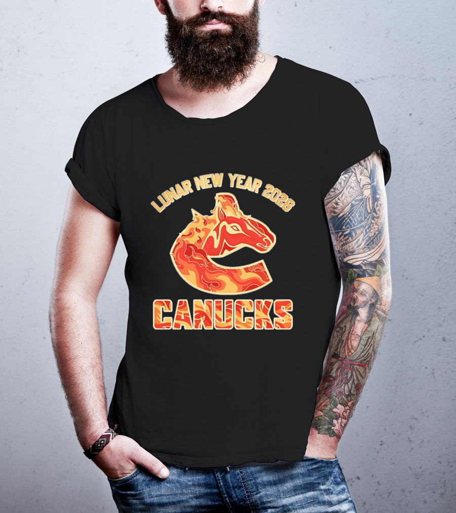 Lunar New Year 2026 Vancouver Canucks Horse T-Shirt
