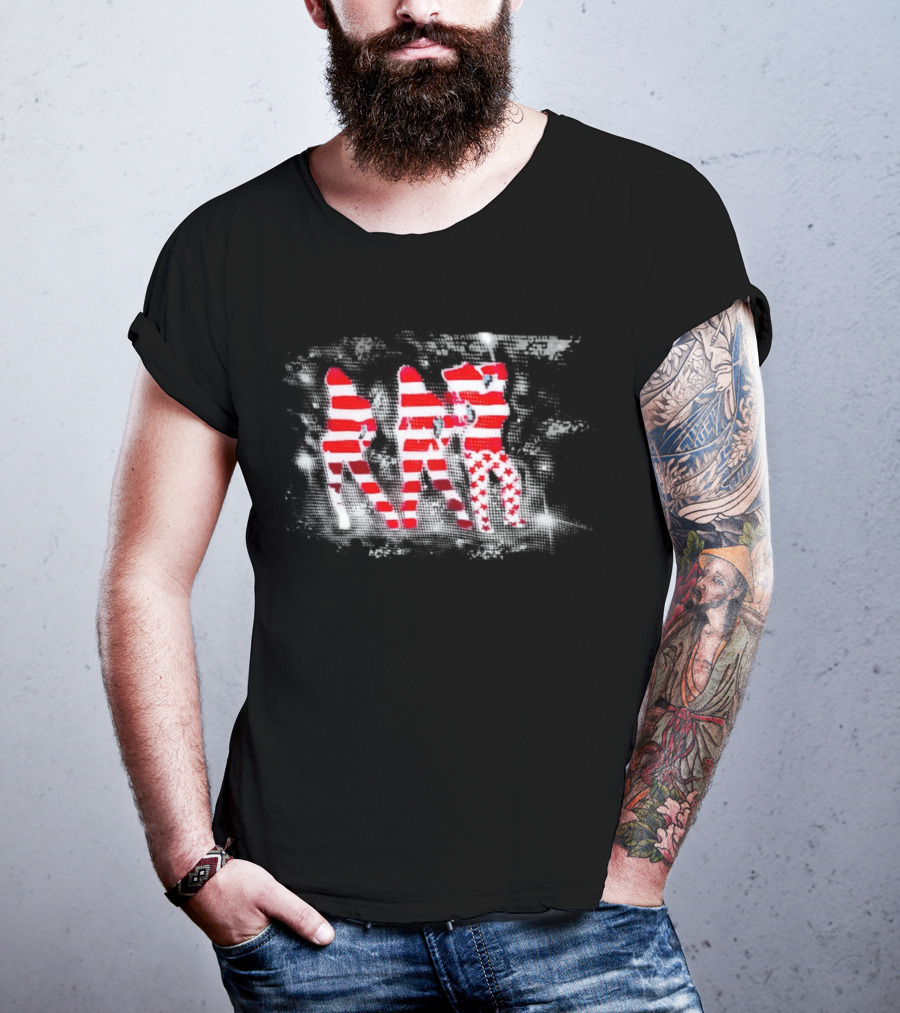 Red And White Striped Stars T-Shirt