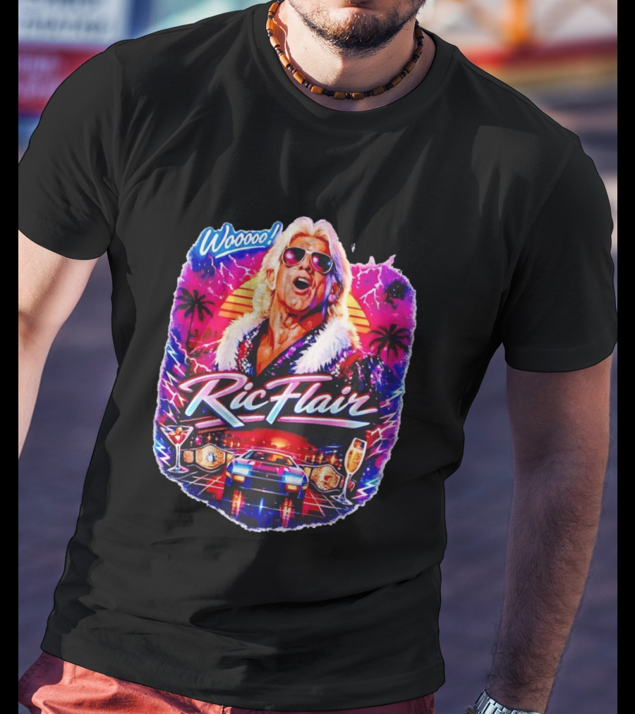 Ric Flair 80s Retro Style Woo Wrestling Legend Vintage Vibes T-Shirt