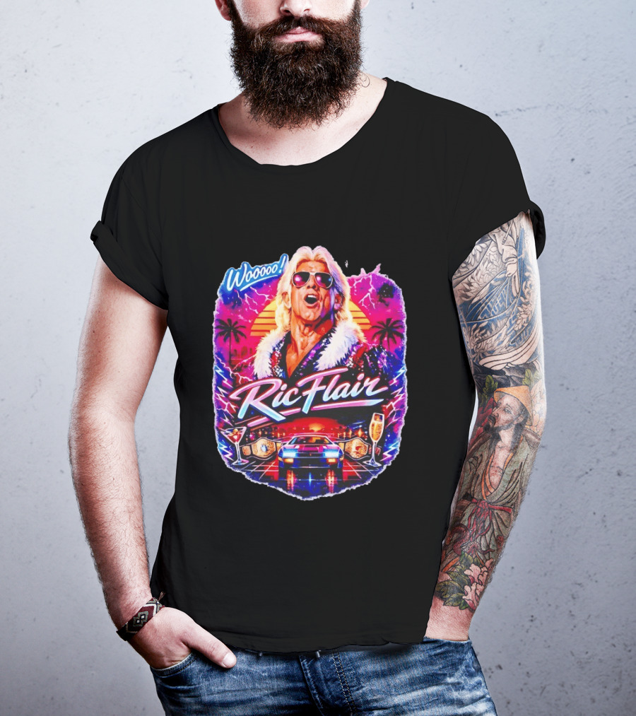 Ric Flair 80s Retro Style Woo Wrestling Legend Vintage Vibes T-Shirt