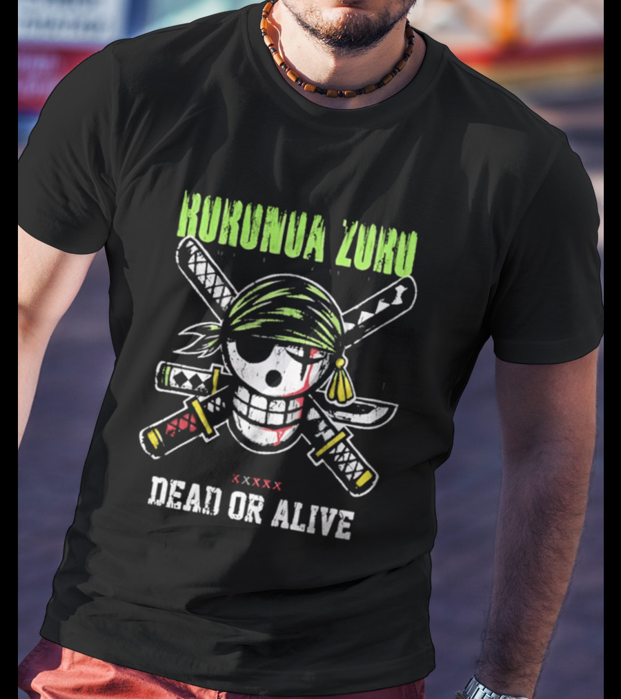 Roronoa Zoro Skull Three Swords Dead Or Alive T-Shirt