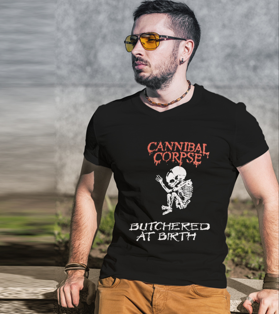 Cannibal Corpse Butchered At Birth Skeleton T-Shirt
