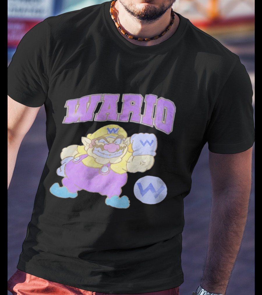 Wario Character With Purple T-Shirt