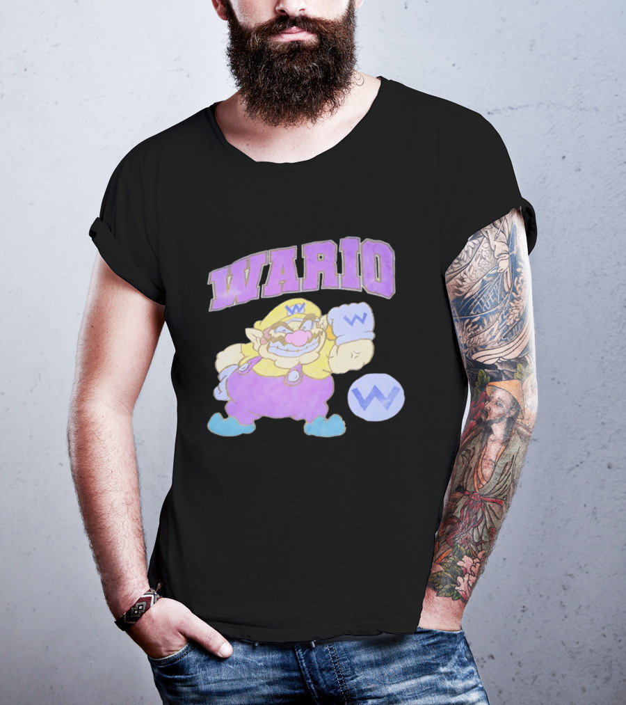 Wario Character With Purple T-Shirt